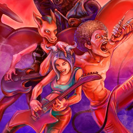 иллюстрация к басне Крылова " квартет" 