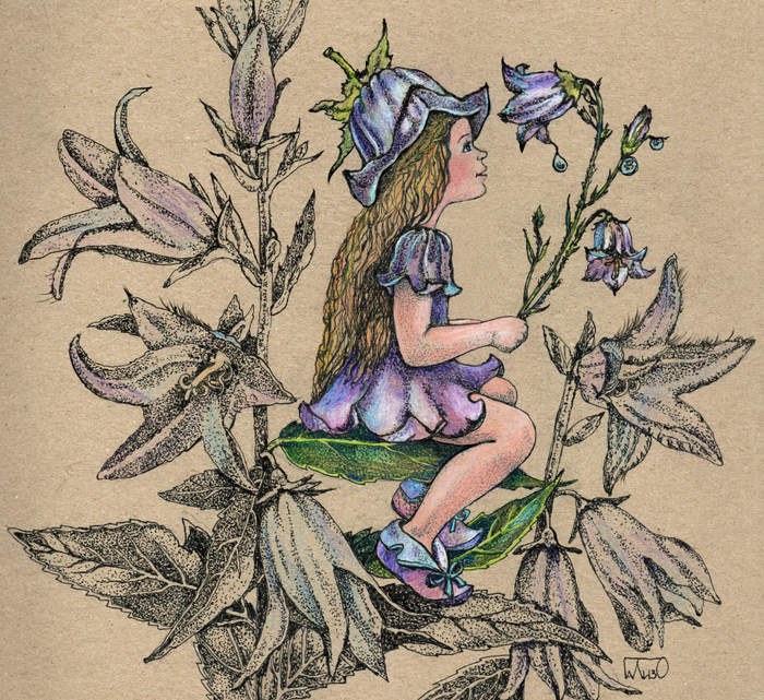 Девочка-Колокольчик. Иллюстрация для одного челленджа