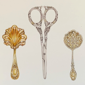 Столовые приборы для интерьера кухни