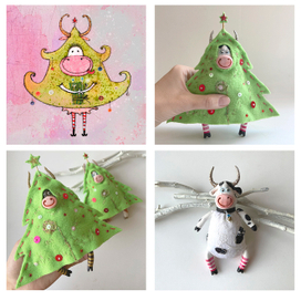 Новогодние коровки