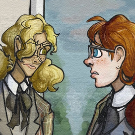 Белла и Ада на перемене