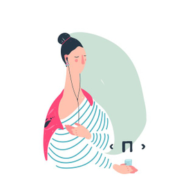 Дама со стаканом