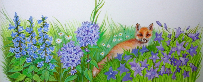 Лис на поляне