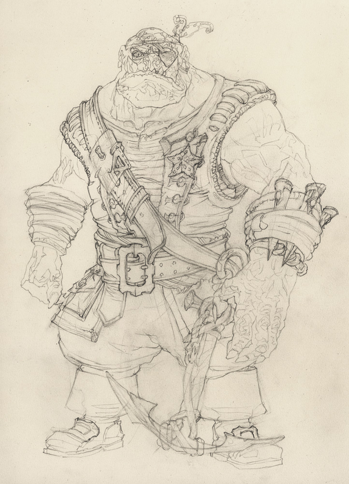 ОРК костюм пирата. эскиз   