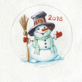 снеговик для пряников