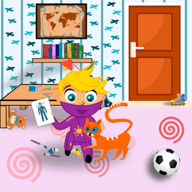 Иллюстрация к книге "A True Ninja Loves Tidiness".