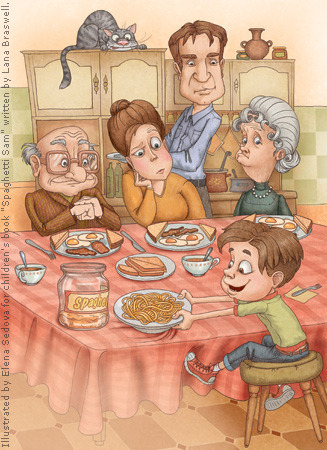 Иллюстрация для книги Spaghetti Sam