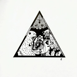 Абстрактная иллюстрация, графика, треугольник