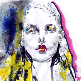 Fashion Model Illustration on Berlin FW 17