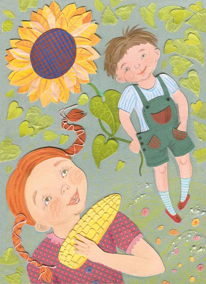 Лев Квитко "Подсолнух и кукуруза"