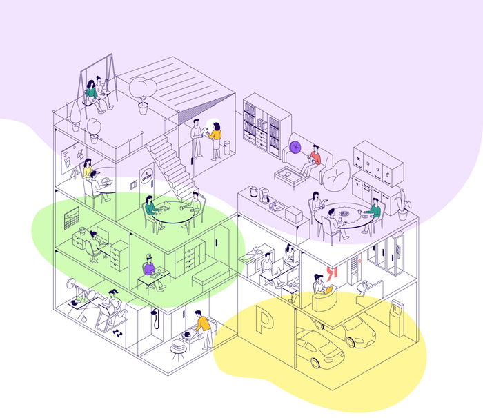 Isometric office illustration