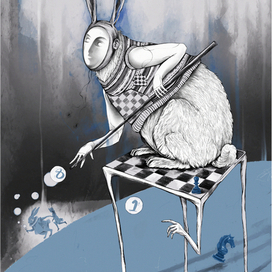 Иллюстрация для плаката к спектаклю "Алиса в стране чудес"