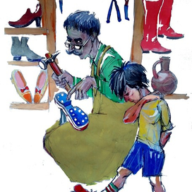 У сапожника