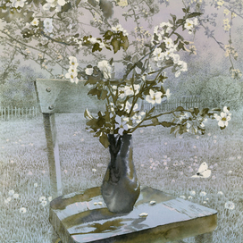 Яблони цветут