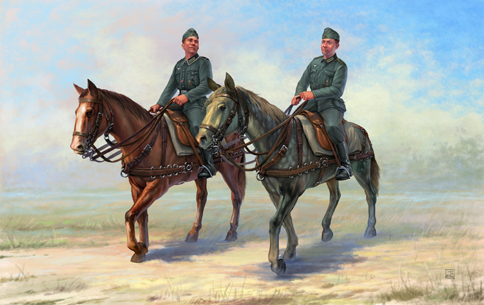 Иллюстрация на коробку с набором пластиковых фигур компании "Bronco"