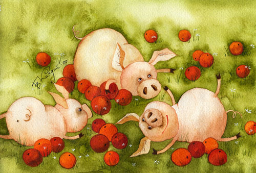 В апельсинах