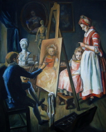 Копия картины "Юный художник"