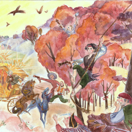 Иллюстрация к лит.сказке Г.Х.Андерсена "Снежная королева"