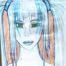 A girl with the green eyes