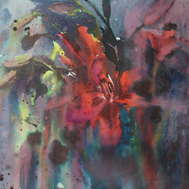 Лилии.420х610 мм.бум.акварель