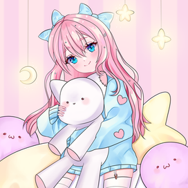 Девочка и подушки