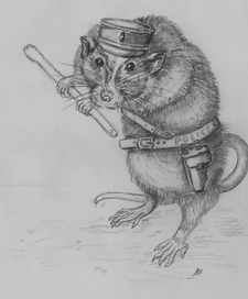 Крыска полицейский