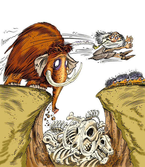 Иллюстрация к книге А. Усачёва «Первобытная история», издательство «Азбука», 2015 г.