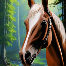 Лошадь в лесу