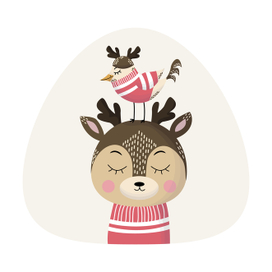 Милый Оленёнок с другом