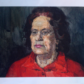 портрет акварель