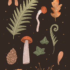 Лесная открытка