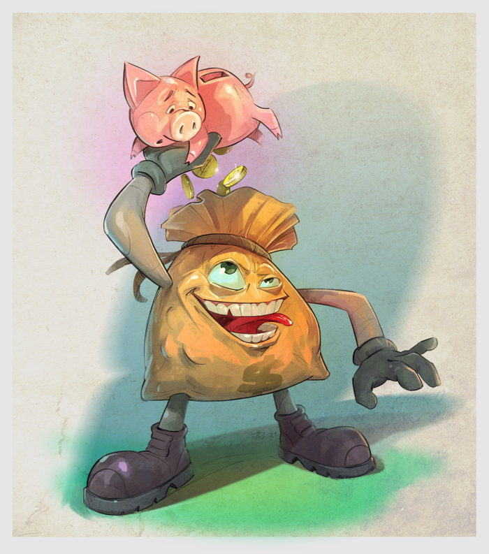 Копилка и мешек