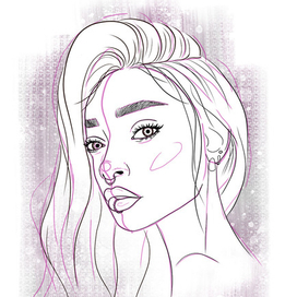 Скетч девушки