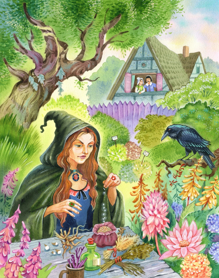 К сказке Братьев Гримм "Рапунцель", для изд. Эксмо