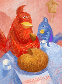 Угощение птиц овсяным печеньем