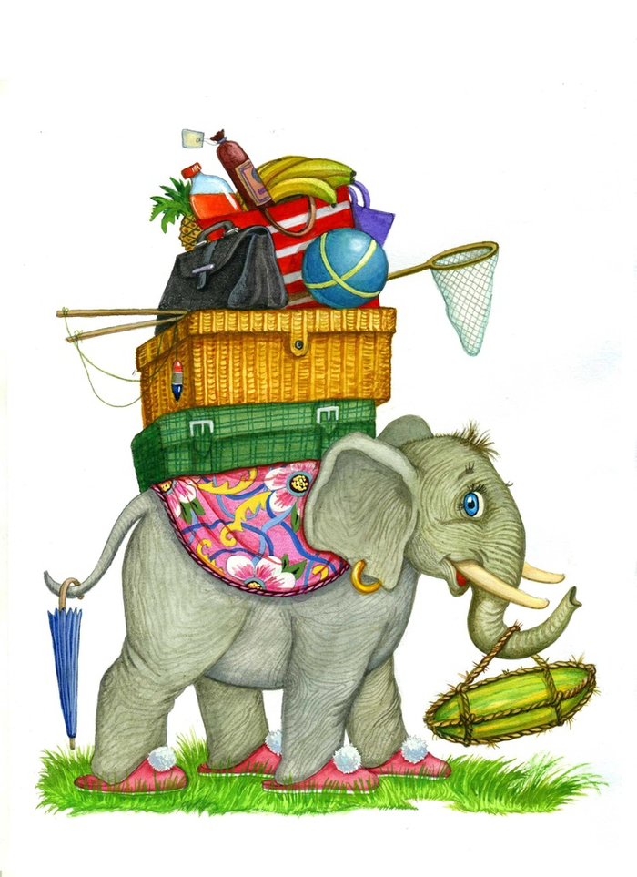 Мама сильная как слон.