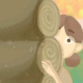 Девочка за домом