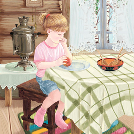 Да-а уж! Блюдце - не смартфон! Катись - катись, яблочко...