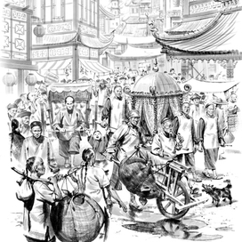 Китайская улица. Час пик