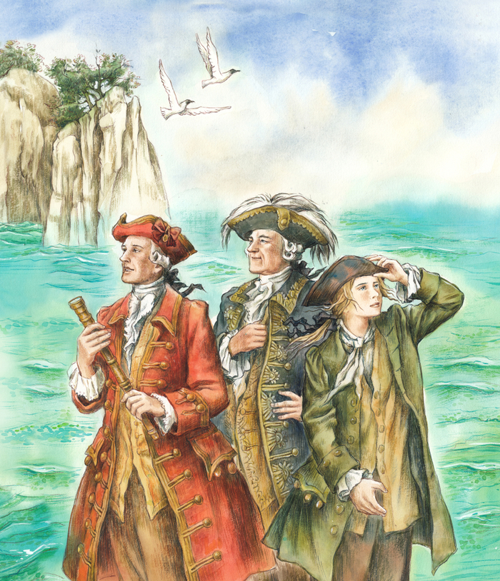 Иллюстрация на обложку. К "Острову сокровищ"