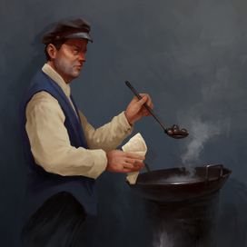 Продавец каштанов