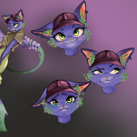 Лавандовая кошечка