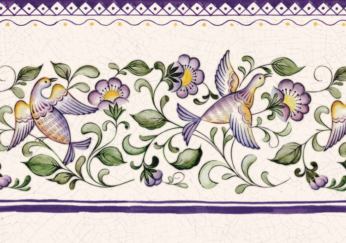 Гжельская майолика. Фрагмент