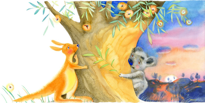 Иллюстрация к деткой книжке про кенуренка Бамси