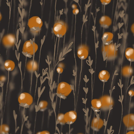 Бесшовный паттерн волшебных цветов