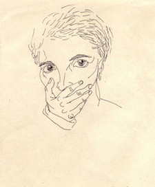 автопортрет с  рукой.2