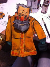 Роспись декорации к спектаклю "Крабат- ученик колдуна"