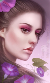 девушка и цветы