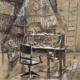 миниатюра " кабинет библиотекаря"