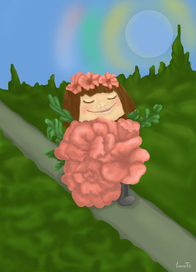 Девочка с цветами